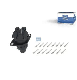 Prise, connexion à vis, 24 V, α: 90 °, ISO 12098, 15 poles Pour Mack Mid-Liner - Mercedes-Benz Actros 1, Actros 2, Actros 3