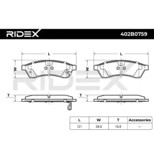 Plaquettes de frein pour CHEVROLET DAEWOO- 96475028