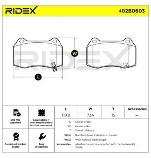 Plaquettes de frein pour CADILLAC, CHEVROLET, HONDA, INFINITI, NISSAN OSCA- 32095