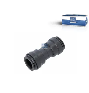 Raccord droit, plastique, D: 15 mm Pour Mack Mid-Liner - Renault C-Serie, D-Serie, G / Manager, K-Serie, Kerax, Magnum, Maxity