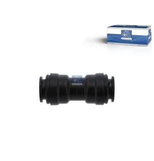 Raccord droit, plastique, D: 18 mm Pour Mack Mid-Liner - Renault C-Serie, D-Serie, G / Manager, K-Serie, Kerax, Magnum, Maxity