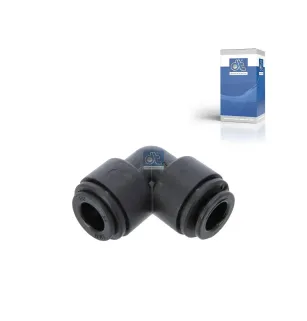 Raccord coudé, plastique, D: 8 mm Pour Mack Mid-Liner - Renault C-Serie, D-Serie, G / Manager, K-Serie, Kerax, Magnum, Maxity
