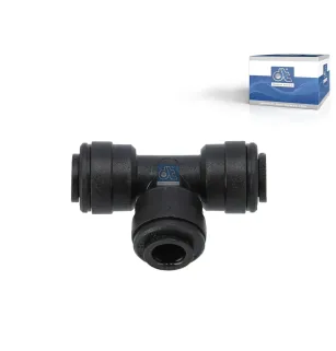 Raccord en T, plastique, D: 6 mm Pour Mack Mid-Liner - Renault C-Serie, D-Serie, G / Manager, K-Serie, Kerax, Magnum, Maxity