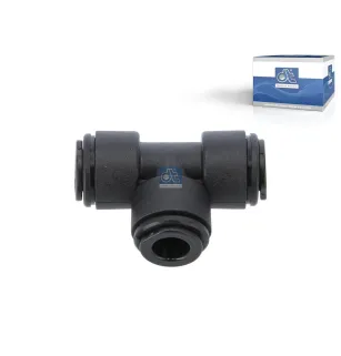 Raccord en T, plastique, D: 8 mm Pour Mack Mid-Liner - Renault C-Serie, D-Serie, G / Manager, K-Serie, Kerax, Magnum, Maxity