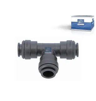 Raccord en T, plastique, D: 12 mm Pour Mack Mid-Liner - Renault C-Serie, D-Serie, G / Manager, K-Serie, Kerax, Magnum, Maxity