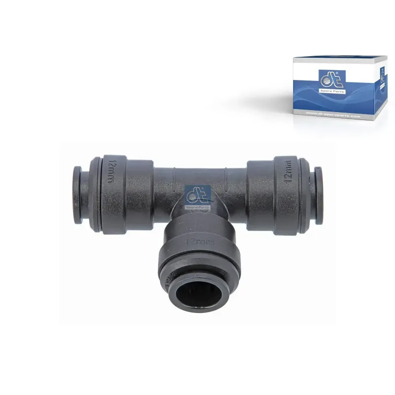 Raccord en T, plastique, D: 12 mm Pour Mack Mid-Liner - Renault C-Serie, D-Serie, G / Manager, K-Serie, Kerax, Magnum, Maxity