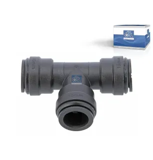 Raccord en T, plastique, D: 15 mm Pour Mack Mid-Liner - Renault C-Serie, D-Serie, G / Manager, K-Serie, Kerax, Magnum, Maxity