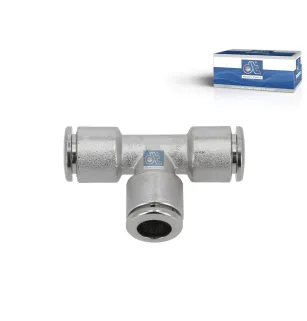 Raccord en T, laiton, D: 8 mm Pour Mack Mid-Liner - Renault C-Serie, D-Serie, G / Manager, K-Serie, Kerax, Magnum, Maxity