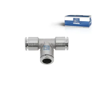 Raccord en T, laiton, D: 10 mm Pour Mack Mid-Liner - Renault C-Serie, D-Serie, G / Manager, K-Serie, Kerax, Magnum, Maxity
