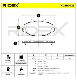 Plaquettes de frein pour FORD, FORD USA OSCA- 16012