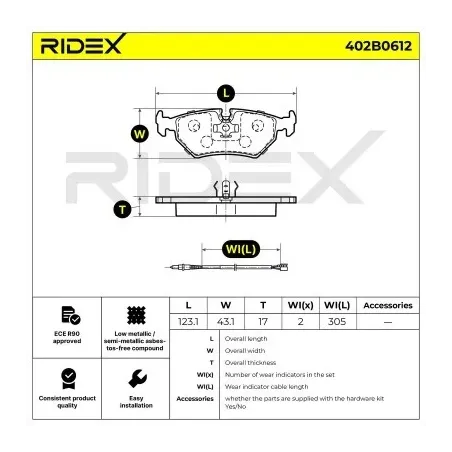 Plaquettes de frein pour ALFA ROMEO, CITROËN, FIAT, JAGUAR, LANCIA, PEUGEOT- 425111, 425112, 425466 E172279