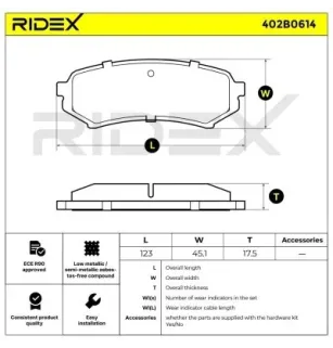 Plaquettes de frein pour HONDA, LEXUS, TOYOTA- 0446660030, 0446660070, 0446660100, 0446660110 04466YZZC4