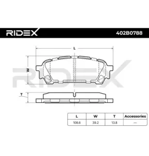 Plaquettes de frein pour SUBARU- 032006220, 26696FE040 26696FE050