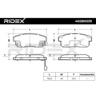 Plaquettes de frein pour INFINITI, MAZDA, NISSAN, SUZUKI- 5580060J00, 5580060J10 5580060J10000