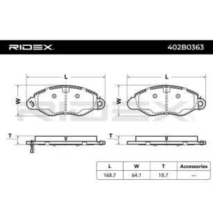 Plaquettes de frein pour FORD FORD USA- 1C152K021AA