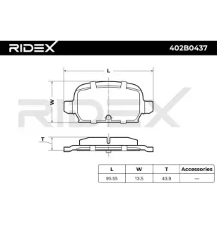 Plaquettes de frein pour FIAT, OPEL, VAUXHALL- 1605965, 1605994, 9200132, 93178789 93190218