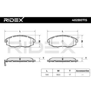 Plaquettes de frein pour CHEVROLET SUZUKI- 96496765