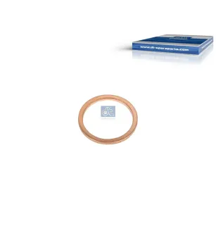 Rondelle de cuivre, d: 16 mm, D: 20 mm, S: 1,5 mm pour Renault Kerax, Magnum, Midlum, Premium - Volvo B6