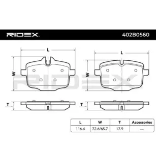 Plaquettes de frein pour BMW, OSCA, ROLLS-ROYCE- 34216893228, 34216885362 34216885187