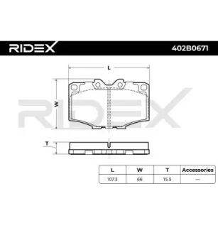 Plaquettes de frein pour AUDI, NISSAN, SEAT, SKODA, TOYOTA VW- J0449135130