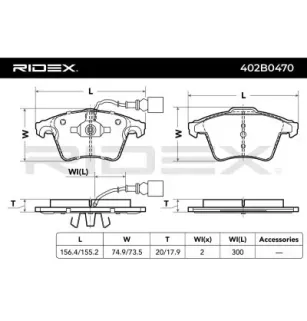 Plaquettes de frein pour VW- 7L6698151B 7L6698151F