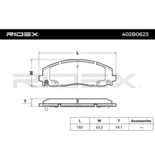 Plaquettes de frein pour AUDI, CHRYSLER, DODGE, FIAT, JEEP, LANCIA, SEAT, SKODA, VW- 7B0698151L