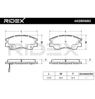 Plaquettes de frein pour CHRYSLER, DODGE, MITSUBISHI NISSAN- AY040MT005