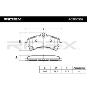 Plaquettes de frein pour CHRYSLER, DODGE, MERCEDES-BENZ, VAG VW- 2E0698451G