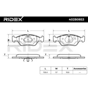 Plaquettes de frein pour BMW, FERRARI, MASERATI, PORSCHE- 92835193100 92835193101