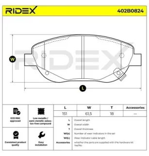 Plaquettes de frein pour TOYOTA- 0446505260