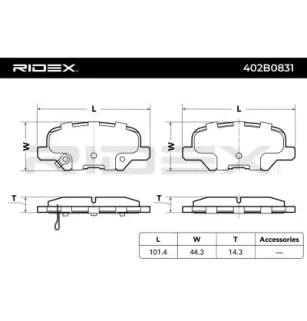 Plaquettes de frein pour CITROËN, EICHER, MAZDA, MITSUBISHI, PEUGEOT- 1609899680 1635677180