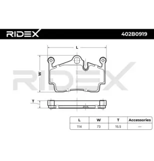 Plaquettes de frein pour PORSCHE- 98735293900, 98735293901 98735293903