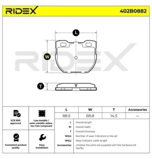 Plaquettes de frein pour LAND ROVER, ROVER- SFP000250 STC1601