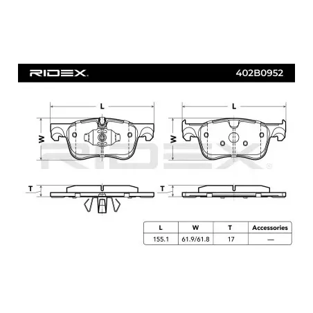 Plaquettes de frein pour CITROËN, OPEL, PEUGEOT, TOYOTA VAUXHALL- 93488643