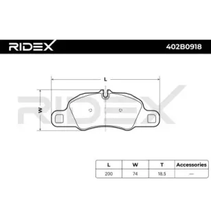 Plaquettes de frein pour PORSCHE- 98135193000, 98135193809, 98135193900, 98135193904