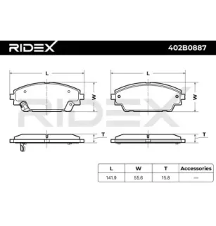 Plaquettes de frein pour MAZDA- B4Y03328ZA, B4Y03328ZB