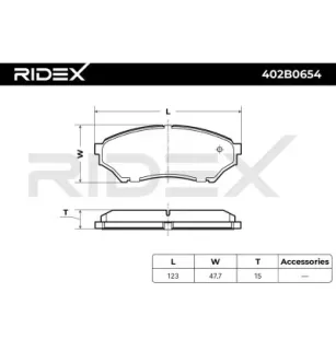 Plaquettes de frein pour MITSUBISHI, NISSAN- 410606A00C AY040MT012