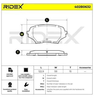 Plaquettes de frein pour EICHER, MAZDA MITSUBISHI- NFY73328ZB