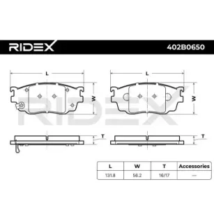 Plaquettes de frein pour MAZDA- 1U1G3328Z, CBY33323Z, CBY33328Z, CBY43328Z, CBY43323Z, G1YC3323Z, G1YC3323ZA