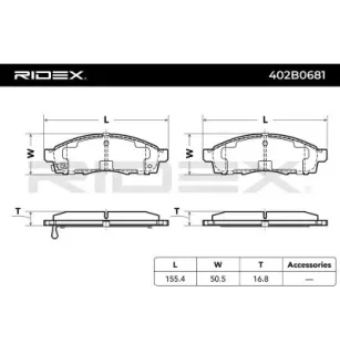 Plaquettes de frein pour MITSUBISHI, NISSAN, NISSAN (ZHENGZHOU)- D1060JX00B D1060JX00C