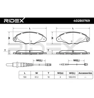 Plaquettes de frein pour CITROËN- 425145, 425211 425301