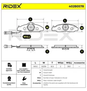 Plaquettes de frein pour DAEWOO SSANGYONG- 4813005100