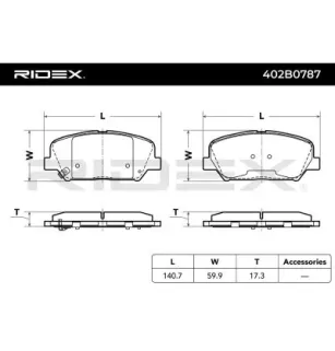 Plaquettes de frein pour HYUNDAI, KIA- 581012TA20, 581012TA21, 581012TA61, 58101A2A25, 58101A6A20, 58101A7A20 S58101A6A70