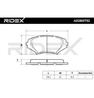 Plaquettes de frein pour MAZDA- F1Y13323ZA, F1Y13323ZB, F1Y13323ZC, F1Y13328Z, F1Y13328ZA, F1Y13328ZB, F1Y13328ZC