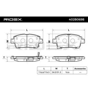 Plaquettes de frein pour BYD, EICHER, ENGLON, TOYOTA- 044650W050, 0446512580, 0446512590, 0446512591, 0446512592