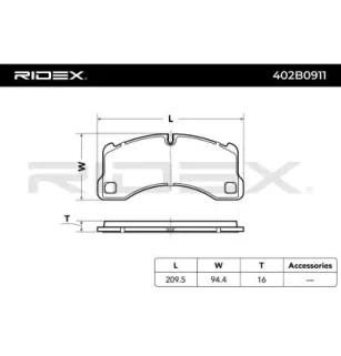 Plaquettes de frein pour AUDI, PORSCHE, SEAT, SKODA, VAG, VW- 7P0698151D, 7P0698151C, 7P0698151B, 7P0698151, 7L0698151N