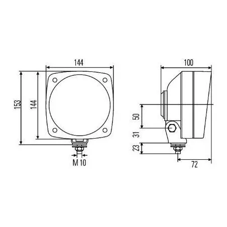 Projecteur principal Hella 1A3 996 026-011