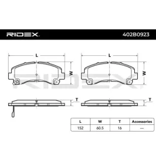 Plaquettes de frein pour CHEVROLET, ISUZU OSCA- 20750