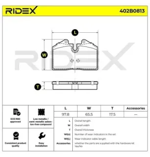 Plaquettes de frein pour AUDI, FERRARI, MASERATI, PORSCHE- 93035193700, 93035193800, 93035193801, 93035193802