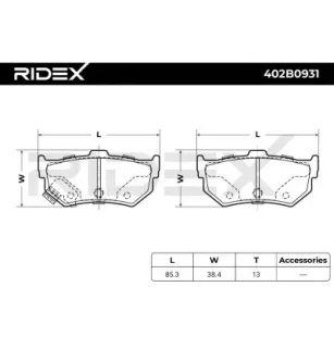 Plaquettes de frein pour HONDA, SUZUKI- 5580064820, 5580064810, 5580064820000, 5586064B00, 5586064B00000, 5587064B00